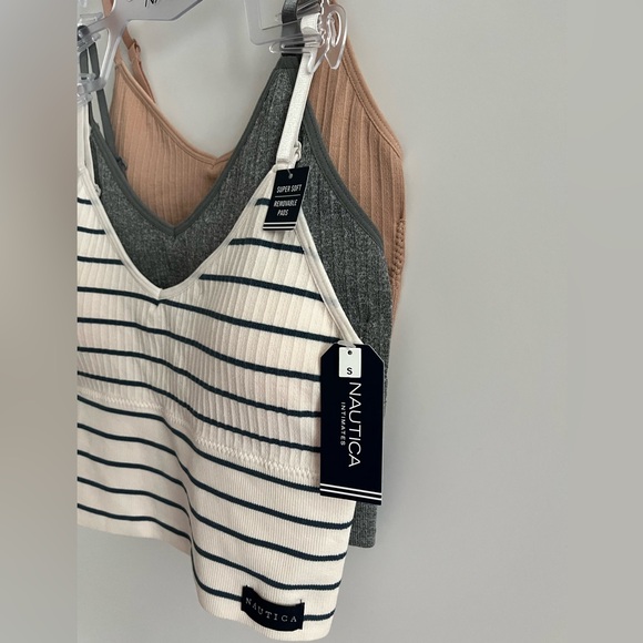 Nautica Seamless Pull-on 3 pc Bra (sport)Set w/Removable Pads Adjustable Straps - Picture 3 of 13